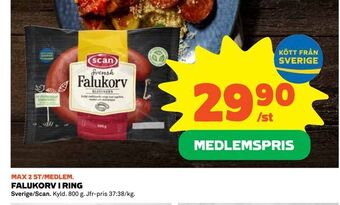 Coop Daglivs Falukorv i ring erbjuda