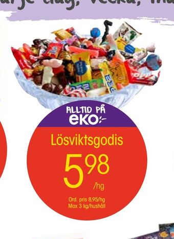 EKO Lösviktsgodis erbjuda