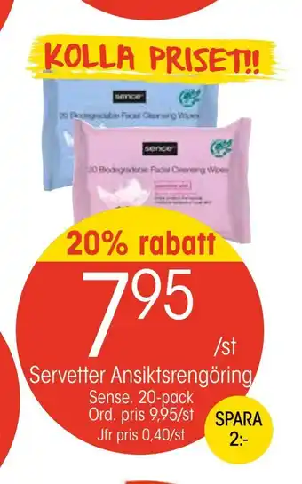 EKO Servetter ansiktsrengöring erbjuda