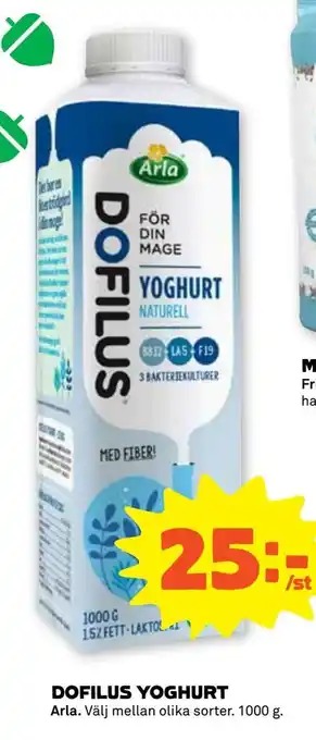 Stora Coop Dofilus yoghurt erbjuda