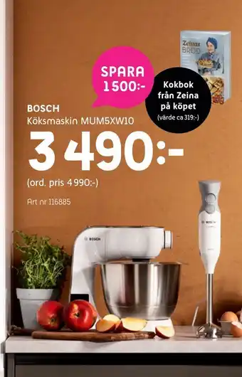 Elon Bosch köksmaskin mum5xw10 erbjuda