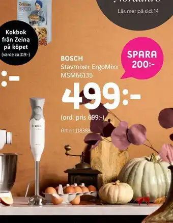 Elon Bosch stavmixer ergomixx msm66135 erbjuda