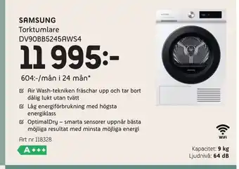 Elon Samsung torktumlare dv90bb5245aws4 erbjuda