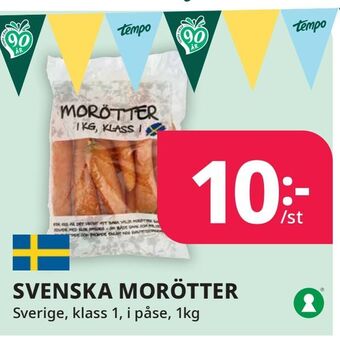 Tempo Svenska morötter erbjuda