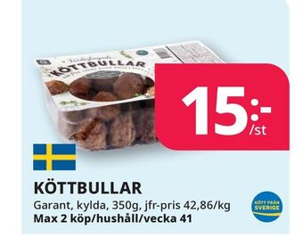 Tempo Köttbullar erbjuda