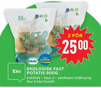 Willys Ekologisk fast potatis 900g erbjuda