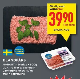 Willys Blandfärs erbjuda