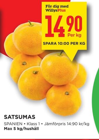 Willys Satsumas erbjuda