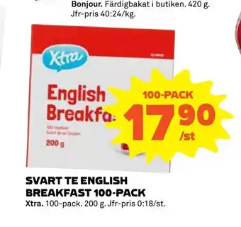 Svart te english breakfast 100-pack