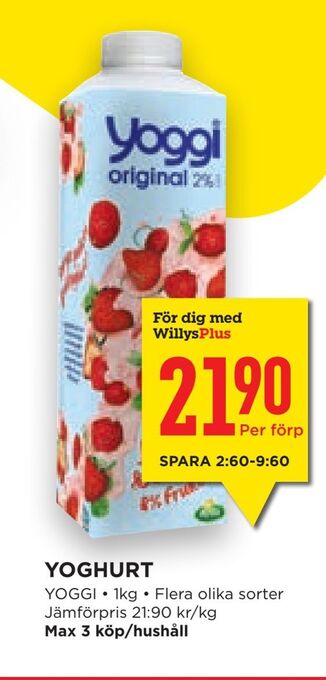 Willys Hemma Yoghurt erbjuda