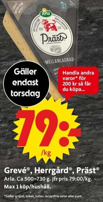 ICA Supermarket Grevé, Herrgård, Präst erbjuda