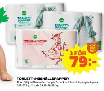 Stora Coop Toalett-/ Hushållspapper erbjuda