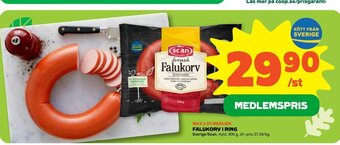 Stora Coop Falukorv i Ring erbjuda