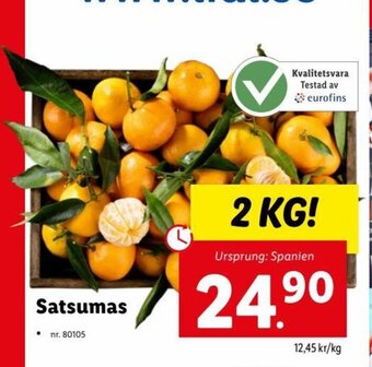 Lidl Satsumas erbjuda