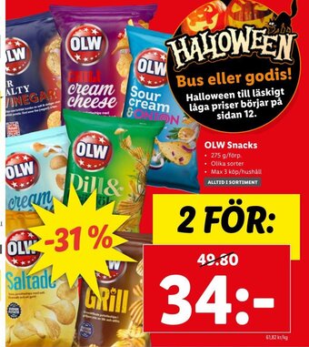 Lidl OLW Snacks erbjuda