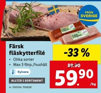 Lidl Färsk Fläskytterfilé erbjuda