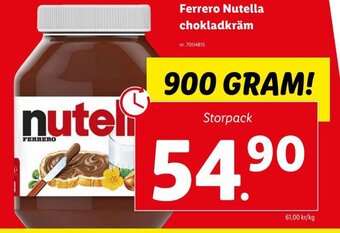 Lidl Ferrero Nutella Chokladkräm erbjuda