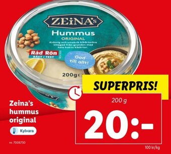 Lidl Zeinas Hummus Original erbjuda
