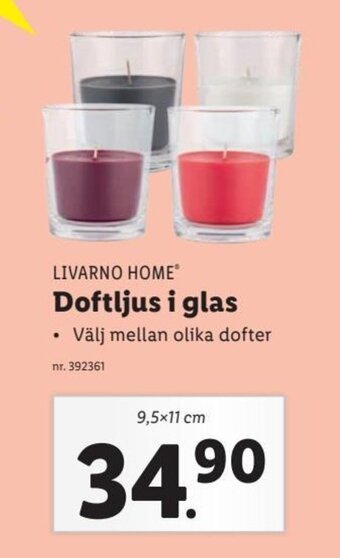 Lidl Doftljus i Glas erbjuda