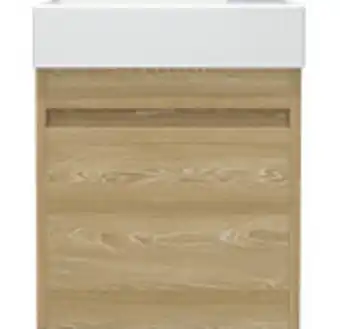 Hornbach Tvättställ basano avellino med underskåp ljust trä 45x54x28cm erbjuda