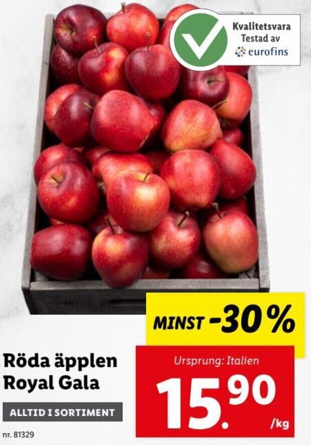 Röda Äpplen Royal Gala erbjudande hos Lidl