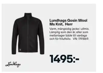 XXL Lundhags gosin wool ms knit, herr erbjuda