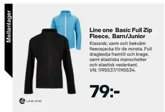 XXL Line one basic full zip fleece, barn/junior erbjuda