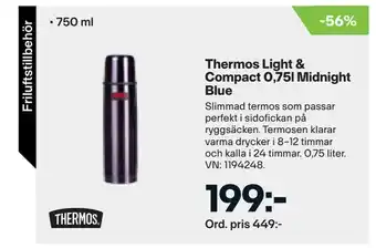 XXL Thermos light & compact 0,75l midnight blue erbjuda