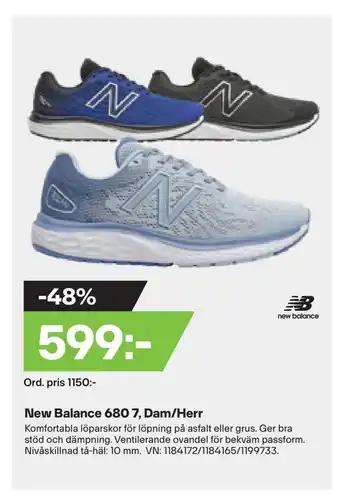 XXL New balance 680 7, dam/herr erbjuda