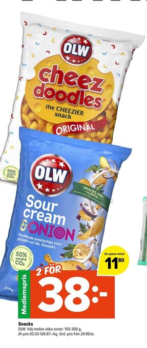 Coop Extra Snacks erbjuda