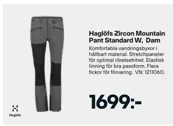 Haglöfs zircon mountain pant standard w, dam