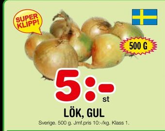 Nya Pulsen Lök, gul erbjuda