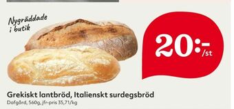 Hemköp Dafgårds Butiksbakat matbröd erbjuda