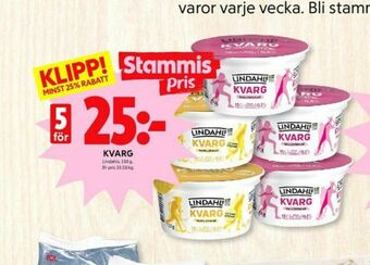 ICA Kvantum Lindahls Kvarg erbjuda