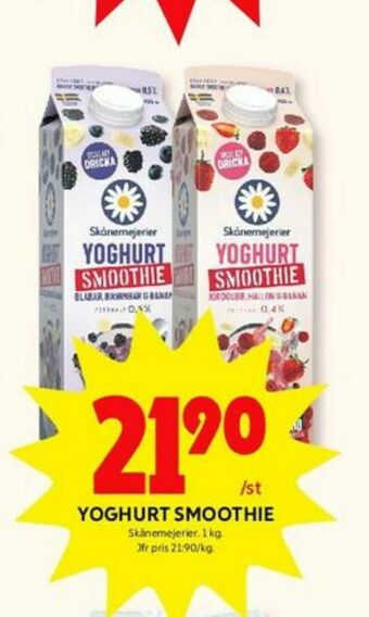 ICA Kvantum Skånemejerier Smoothie erbjuda