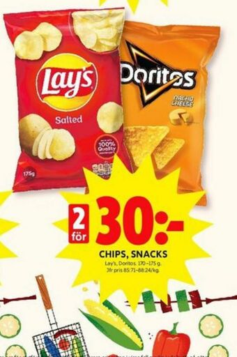 ICA Kvantum Lays Chips erbjuda