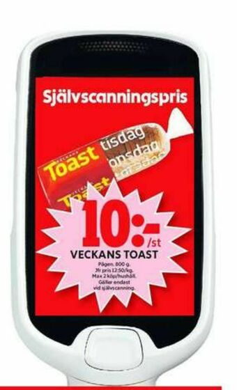 ICA Maxi Veckans Toast Toastbröd erbjuda