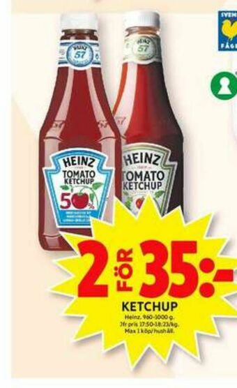 ICA Maxi Heinz Ketchup erbjuda