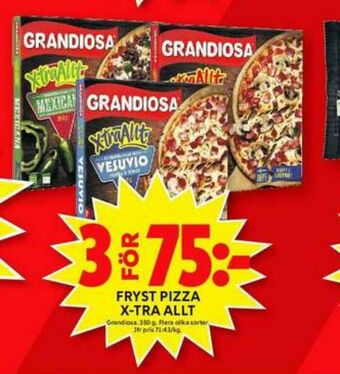 ICA Maxi X-tra Allt Pizza erbjuda