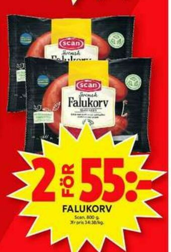 ICA Maxi Scan Falukorv erbjuda