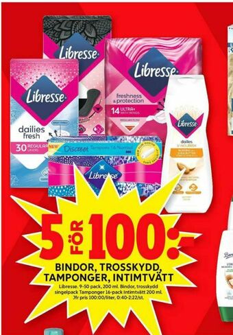 ICA Maxi Libresse Intim tvål erbjuda