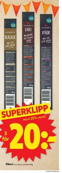 ICA Supermarket ICA Ölkorv erbjuda