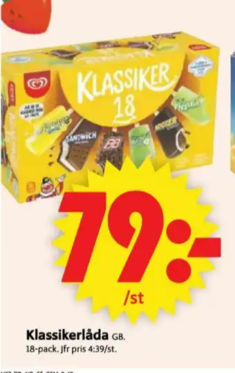ICA Supermarket GB Klassiker Glasspinnar erbjuda