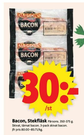 ICA Supermarket Pärsons Bacontärningar erbjuda