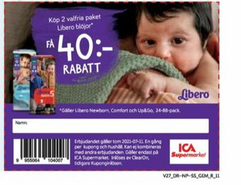 ICA Supermarket Libero Blöjor erbjuda