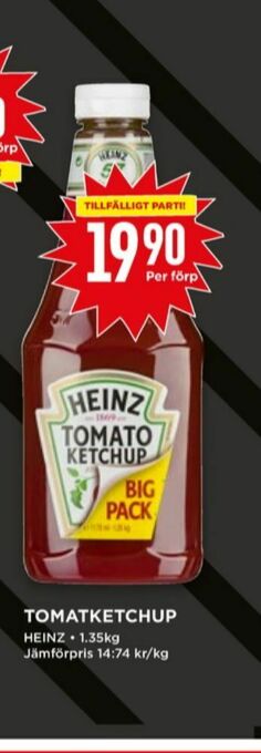 Willys Heinz Ketchup erbjuda