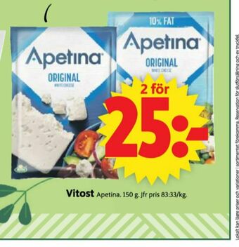 ICA Supermarket Apetina Salladsost erbjuda