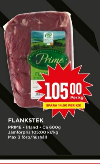 Willys Prime Flankstek erbjuda