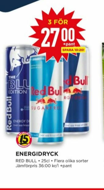 Willys Red Bull Energidryck erbjuda