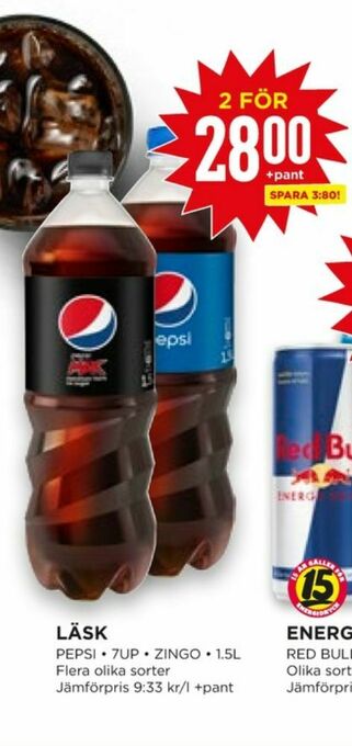Willys Pepsi Max Läskedryck erbjuda